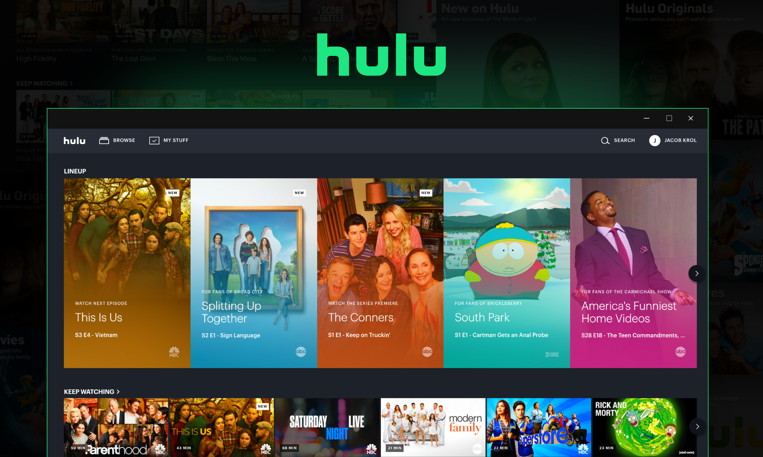 hulu download windows 10